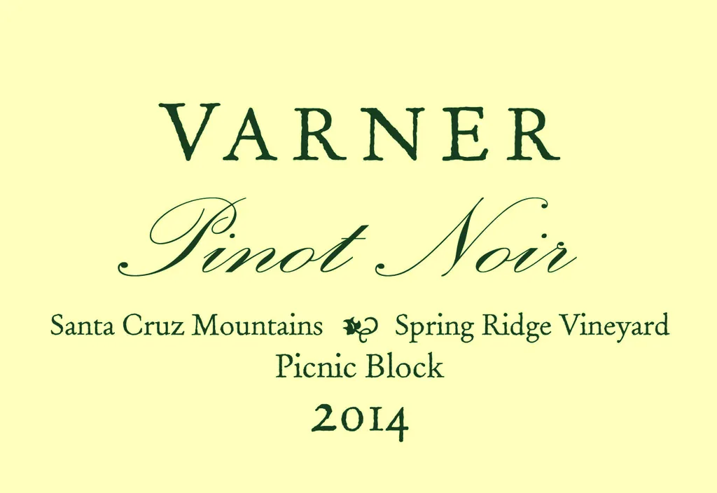 Spring Ridge Vineyard Picnic Block Pinot Noir Bottle
