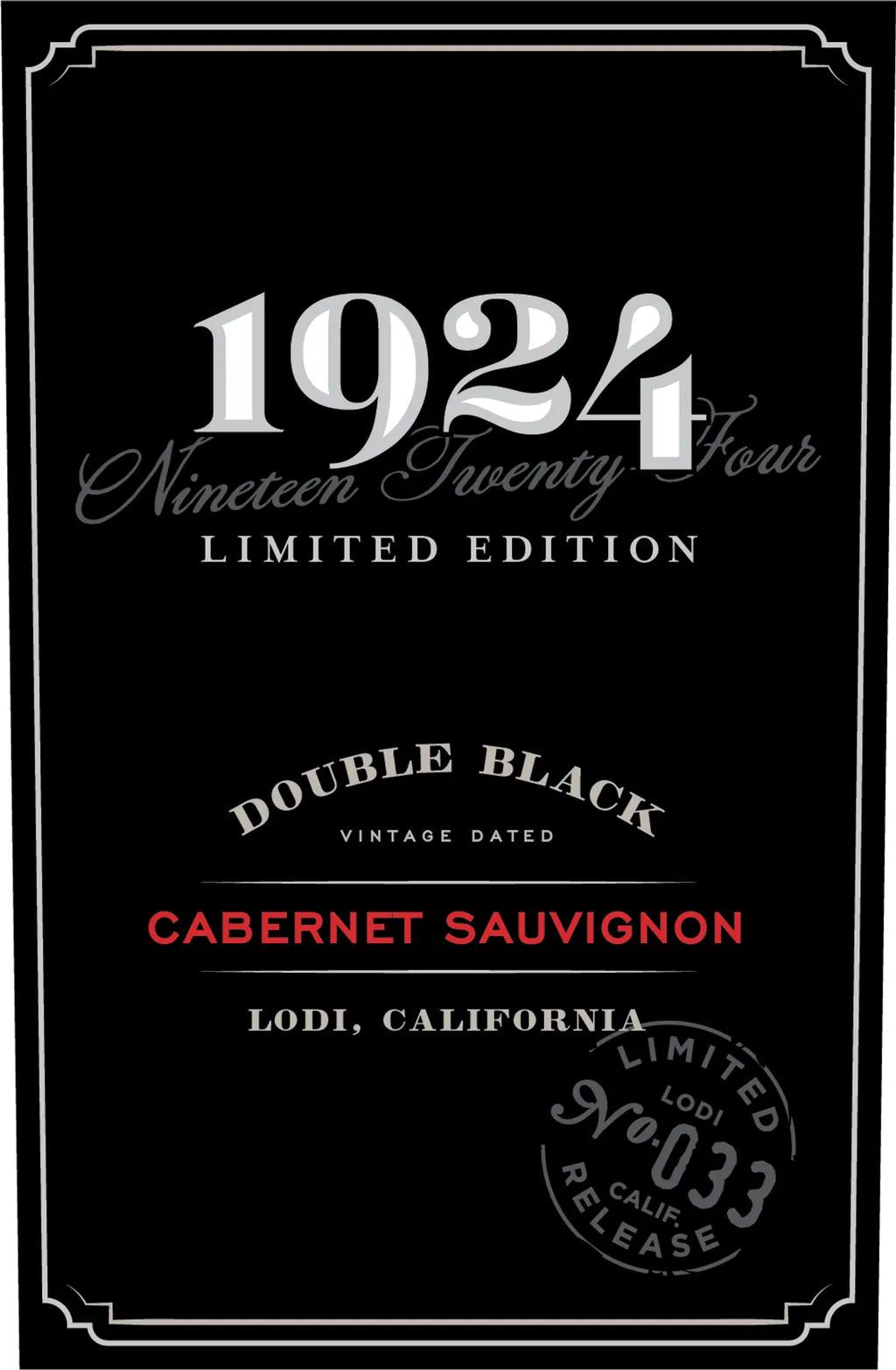 Double Black Cabernet Sauvignon Bottle