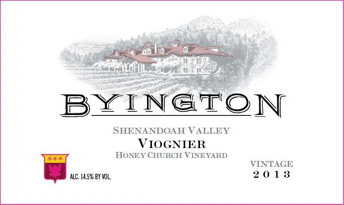 Byington Shenandoah Valley Viognier Bottle
