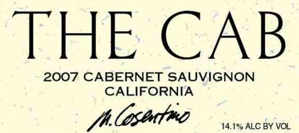 The Cab Cabernet Sauvignon Bottle