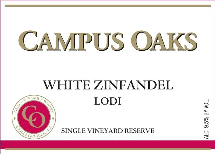 White Zinfandel Bottle