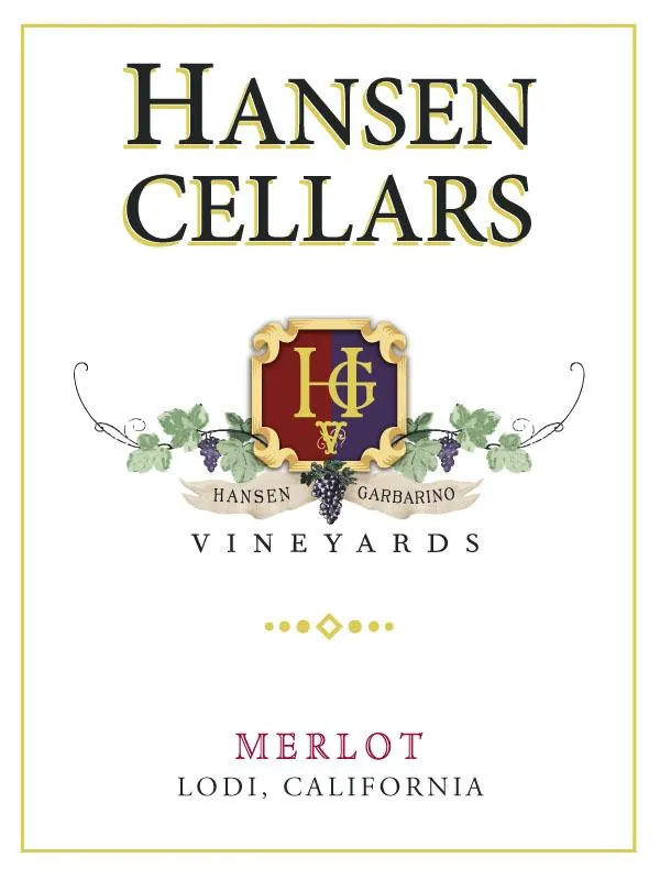 Hansen Cellars Merlot Bottle