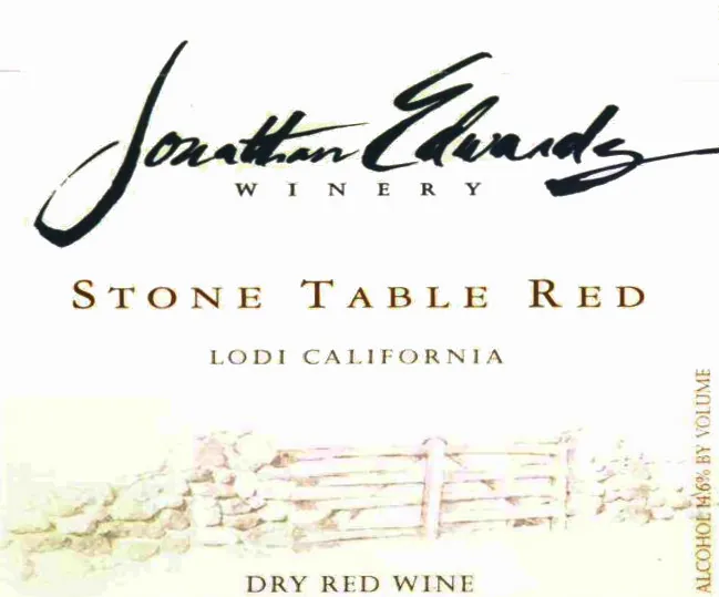 Lodi Stone Table Red Bottle