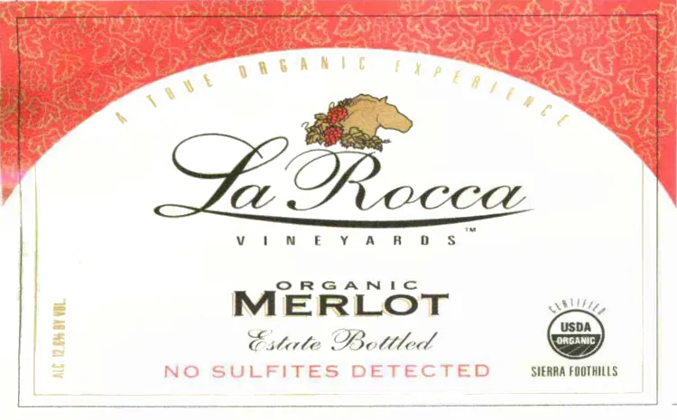 Estate Organic Merlot Bottle