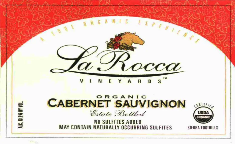 Organic Cabernet Sauvignon Bottle