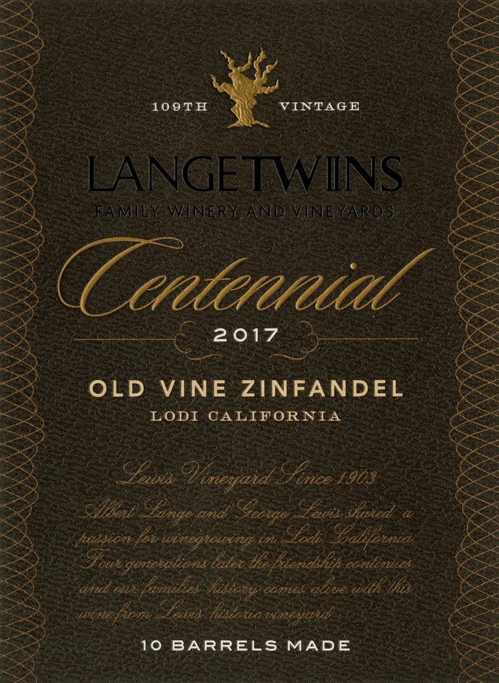 Centennial Old Vine Zinfandel Bottle