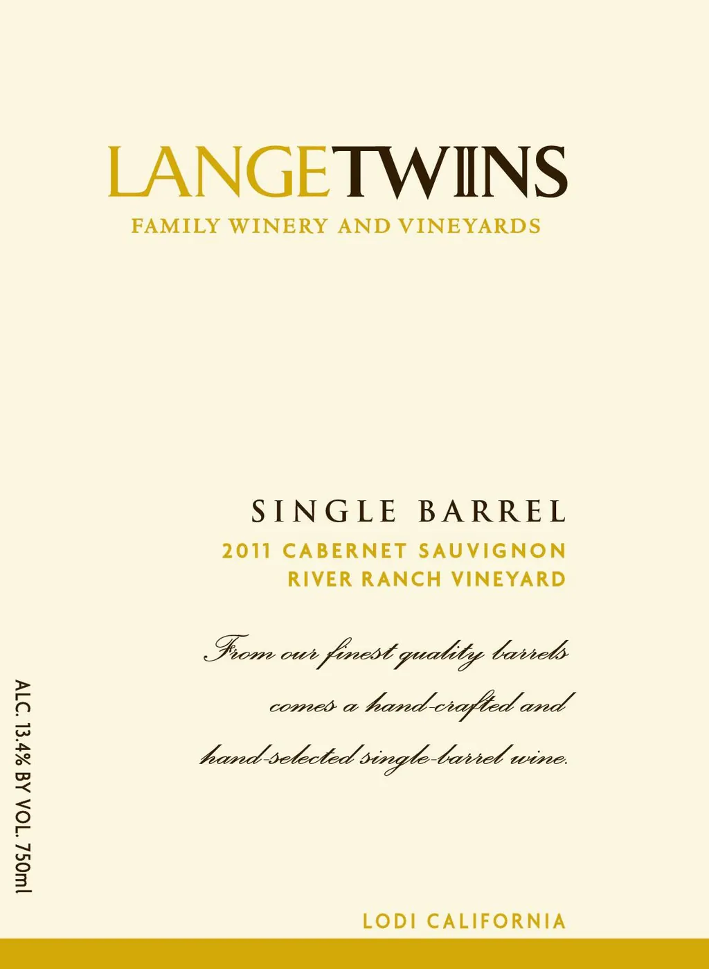Single Barrel Cabernet Sauvignon Bottle