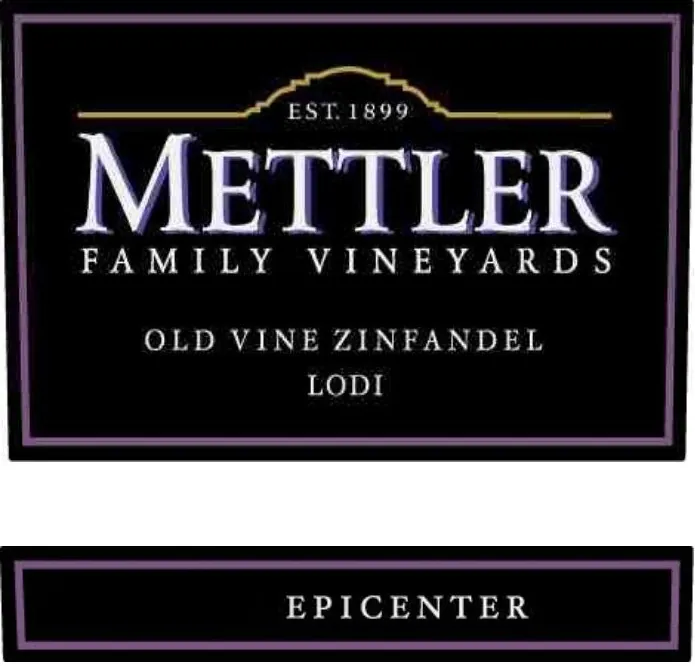 Epicenter Old Vine Zinfandel Bottle