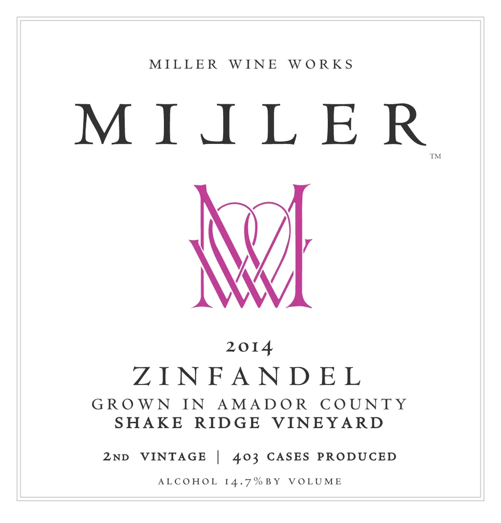 Zinfandel Shake Ridge Bottle