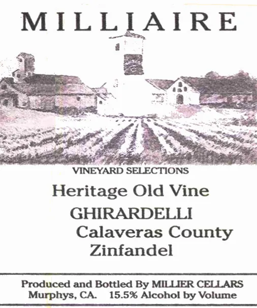 Ghirardelli Selections Heritage Old Vine Zinfandel Bottle