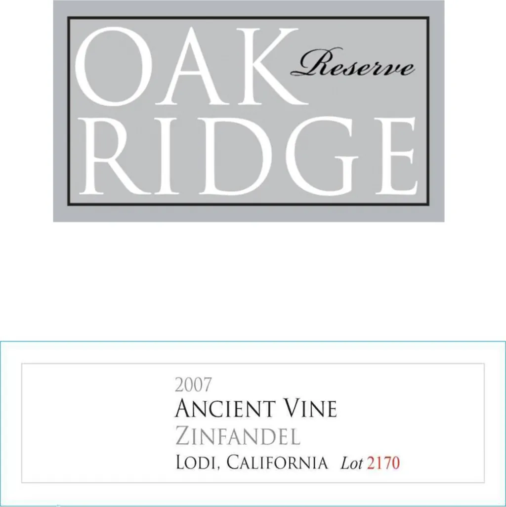 Ancient Vine Zinfandel Reserve Bottle
