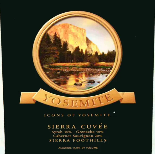 Icons of Yosemite Cuvee Red Bottle