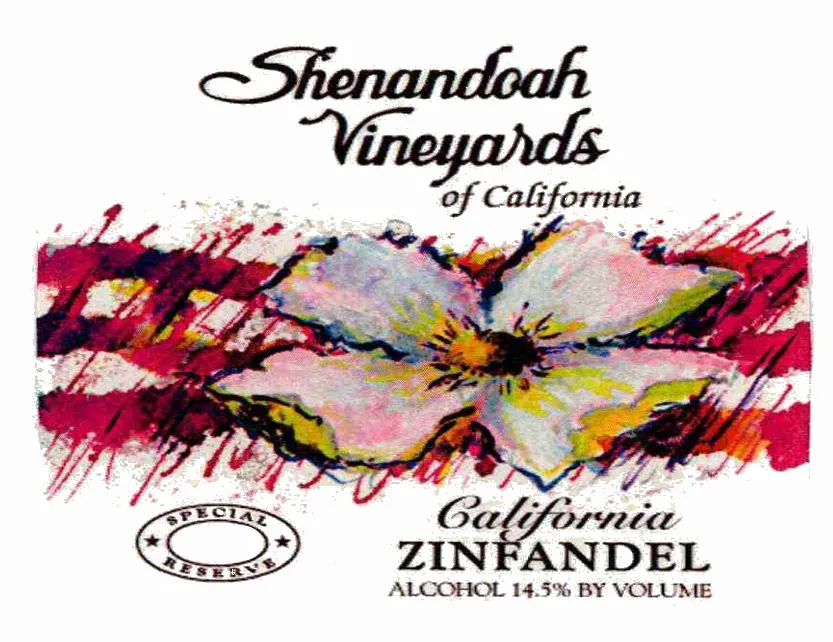 Shenandoah Vineyards Special Reserve Zinfandel Bottle