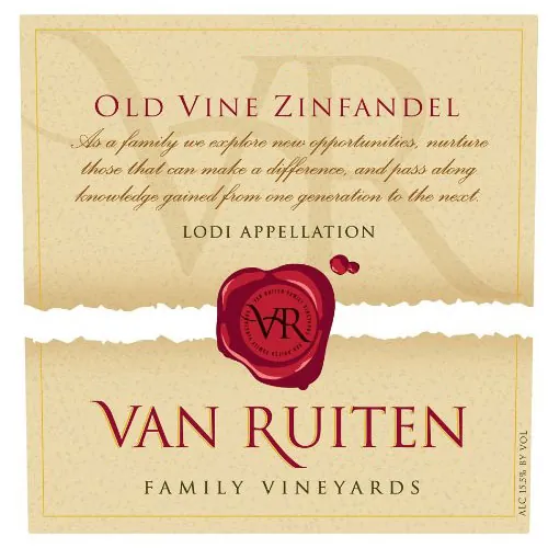 Old Vine Zinfandel Bottle