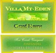 Grand Reserve Fox Creek Zinfandel Bottle