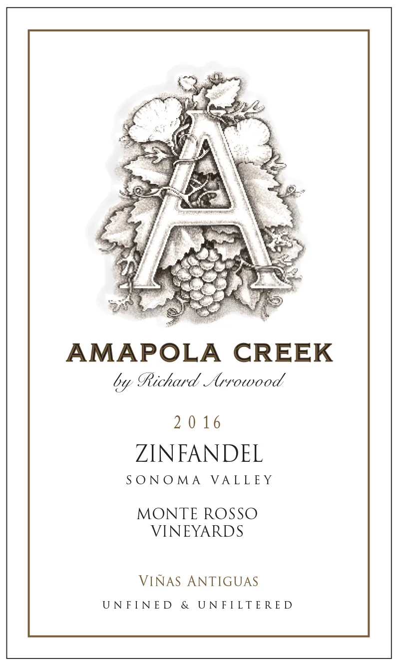 Monte Rosso Vineyard Zinfandel Bottle