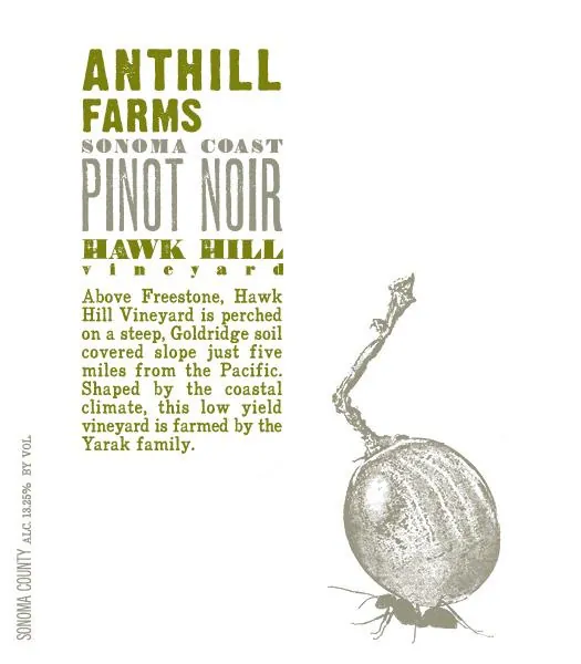 Hawk Hill Vineyard Pinot Noir Bottle