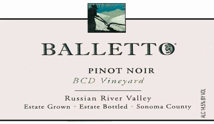 BCD Vineyard Pinot Noir Bottle
