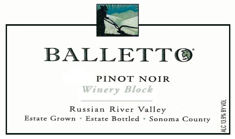 Winery Block Pinot Noir Bottle