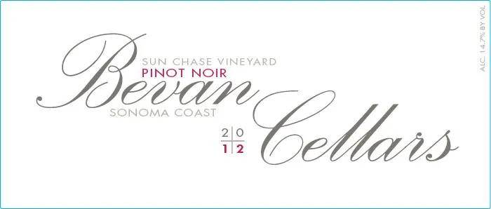 Sunchase Vineyard Pinot Noir Bottle