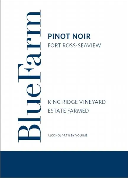 King Ridge Vineyard Pinot Noir Bottle