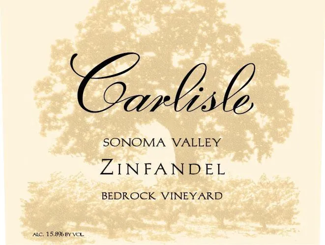 Bedrock Vineyard Zinfandel Bottle