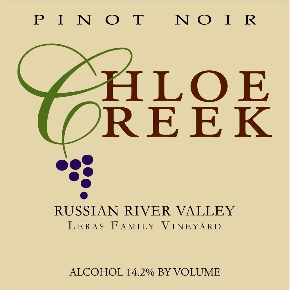 Chloe Creek Leras Family Vineyard Pinot Noir Bottle