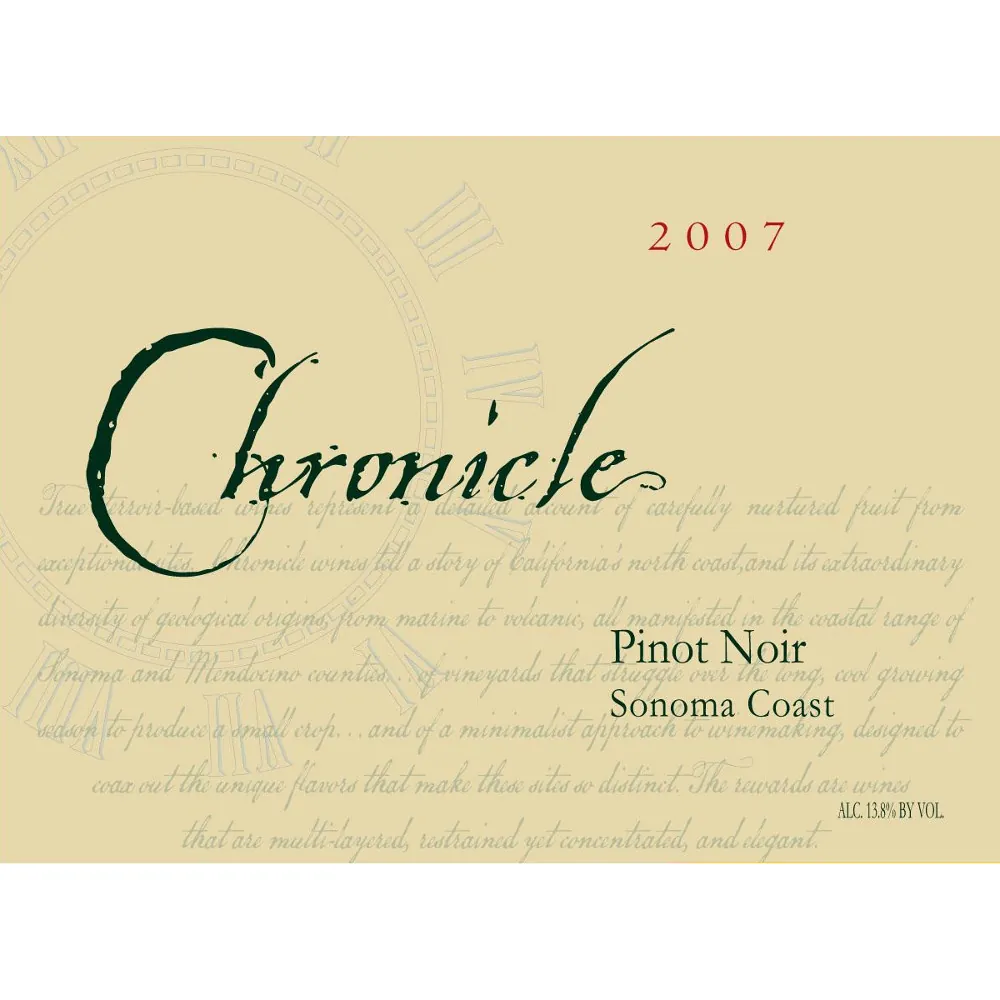 Sonoma Coast Pinot Noir Bottle