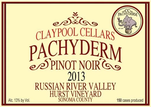 CC Pachyderm Hurst Vineyard Pinot Noir Bottle