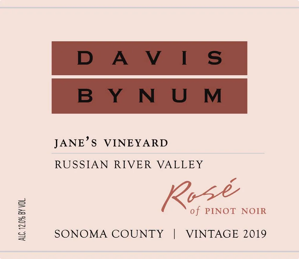 Jane's Vineyard Rose of Pinot Noir Bottle
