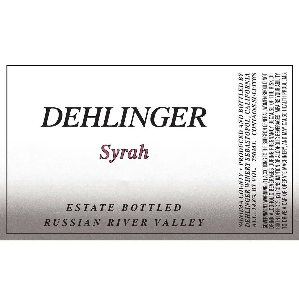 Estate Syrah Bottle