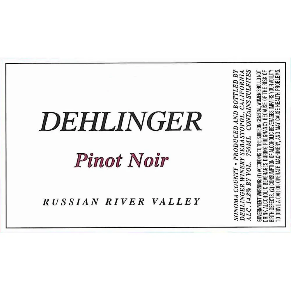 Russian River Valley Pinot Noir Bottle