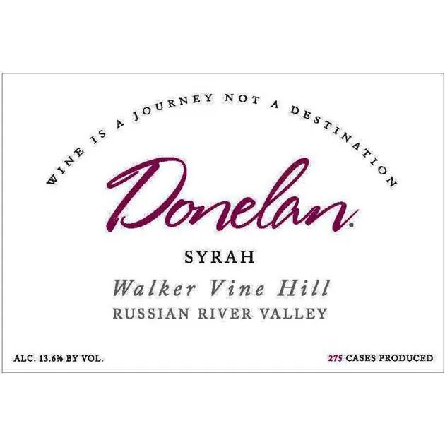 Walker Vine Hill Syrah Bottle