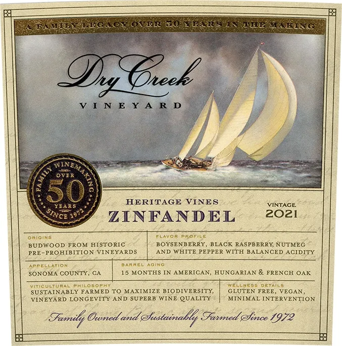 Heritage Vines Zinfandel Bottle