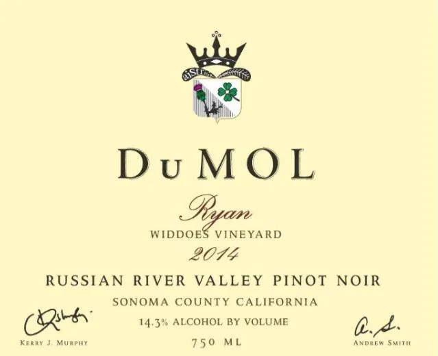 Widdoes Vineyard Ryan Pinot Noir Bottle