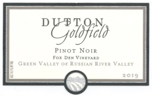 Fox Den Vineyard Pinot Noir Bottle