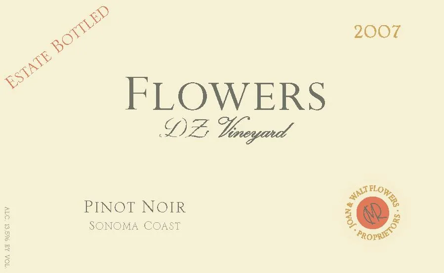 DZ Vineyard Pinot Noir Bottle