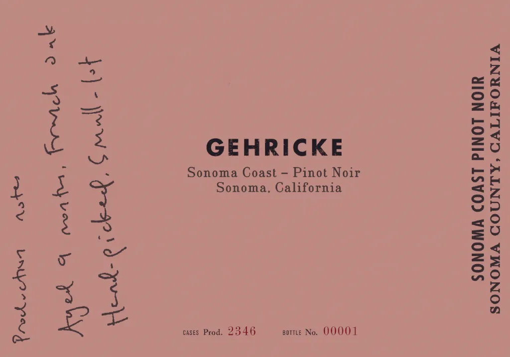 Sonoma Coast Pinot Noir Bottle