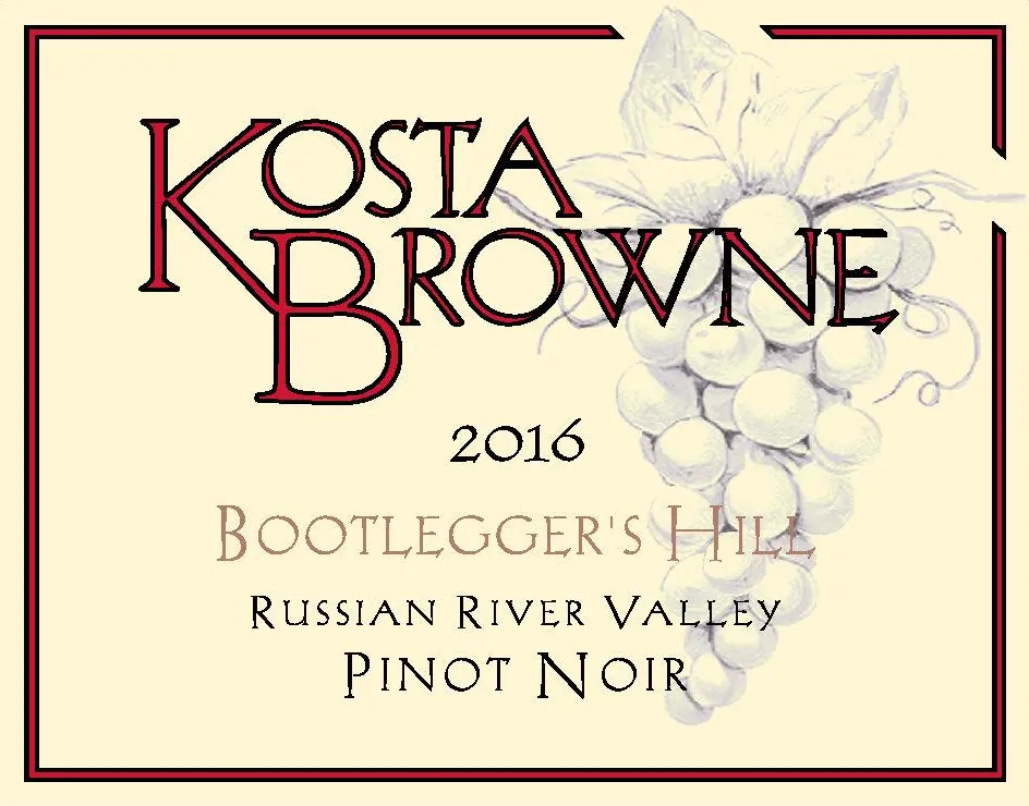 Bootlegger's Hill Vineyard Pinot Noir Bottle