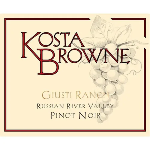 Giusti Ranch Pinot Noir Bottle