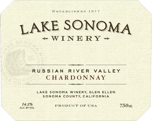 Russian River Chardonnay Bottle