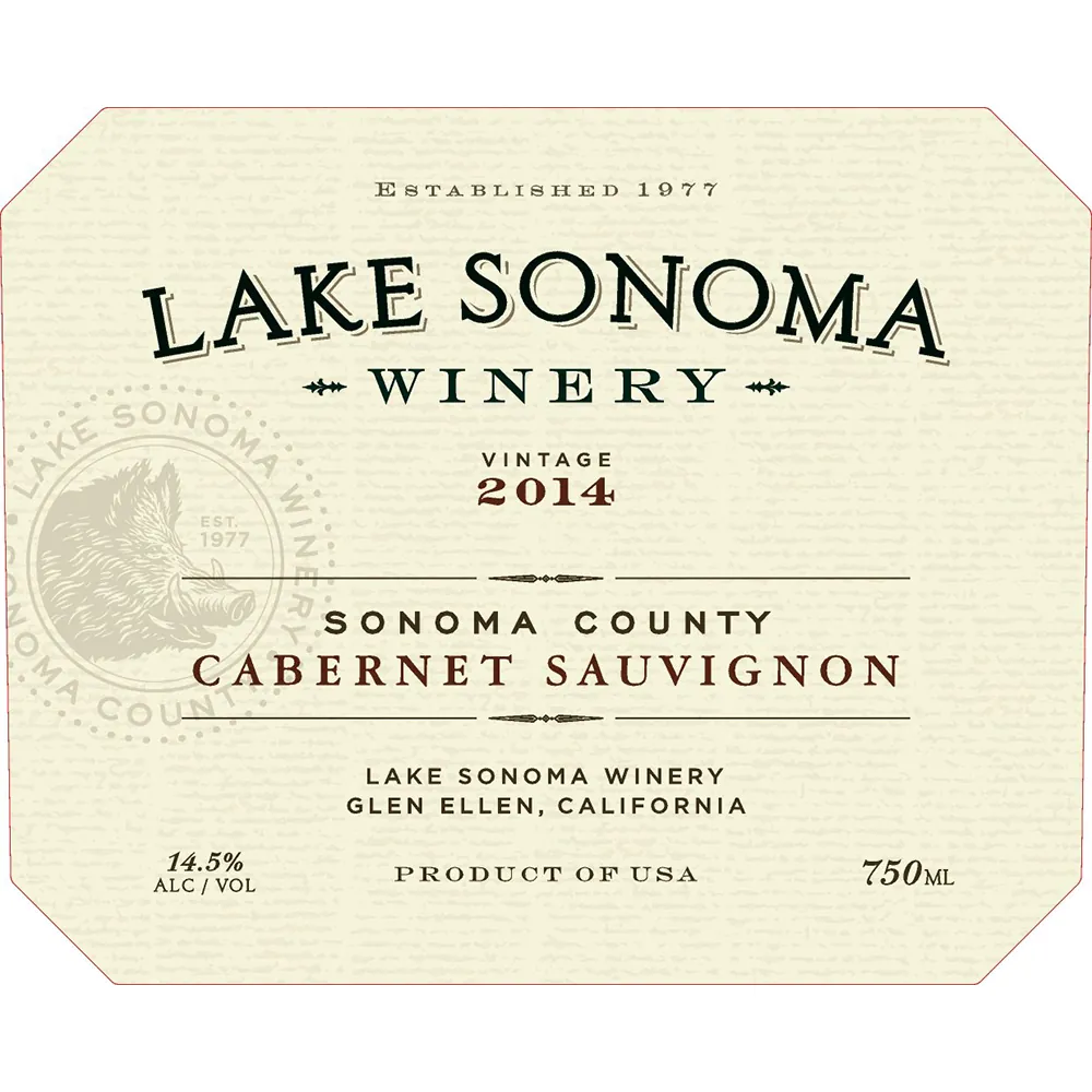 Sonoma County Cabernet Sauvignon Bottle