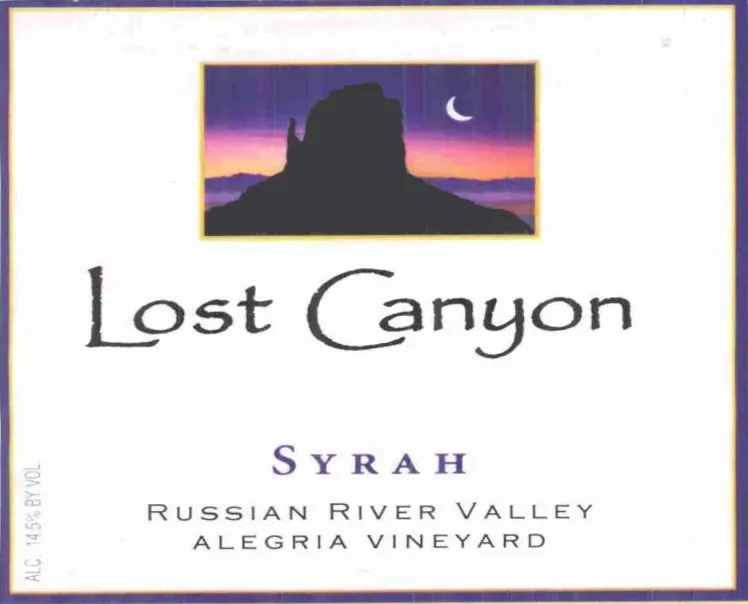 Allegria Vineyard Syrah Bottle