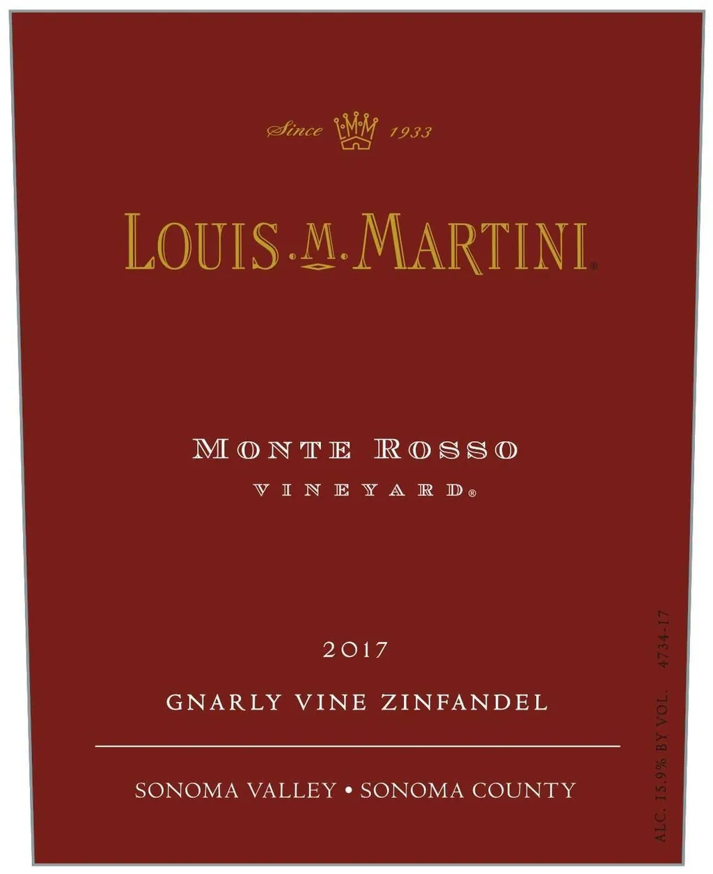 Monte Rosso Gnarly Vine Zinfandel Bottle