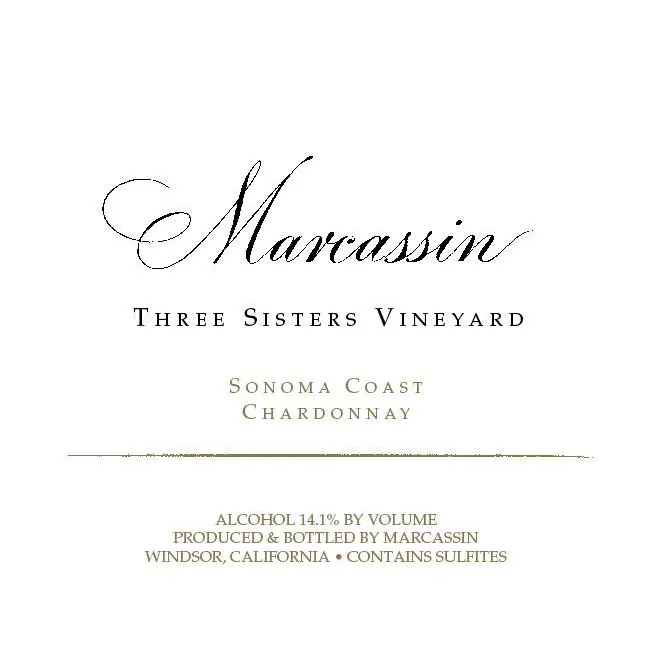 Three Sisters Vineyard Chardonnay Bottle