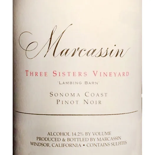 Three Sisters Vineyard Lambing Barn Pinot Noir Bottle