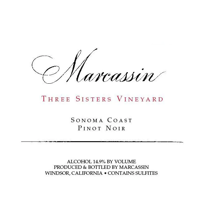 Three Sisters Vineyard Pinot Noir Bottle