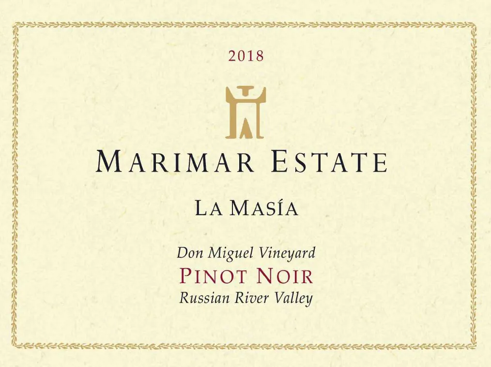 Don Miguel Vineyard La Masia Pinot Noir Bottle