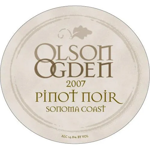 Sonoma Coast Pinot Noir Bottle