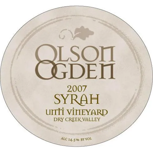 Unti Vineyard Syrah Bottle